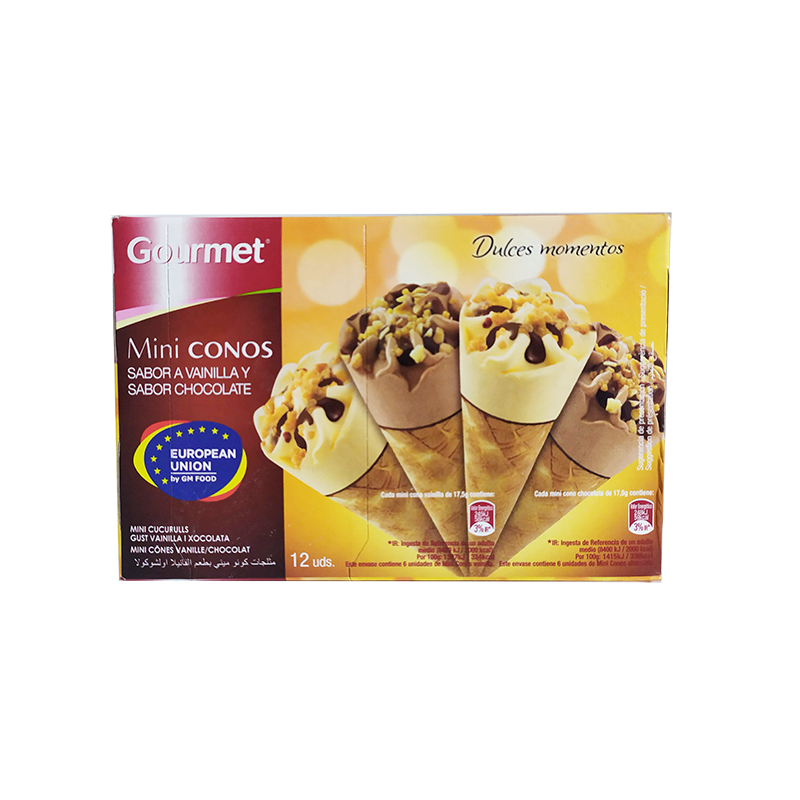 MINI CONOS GOURMET 12UD VAINILLA/CHOC