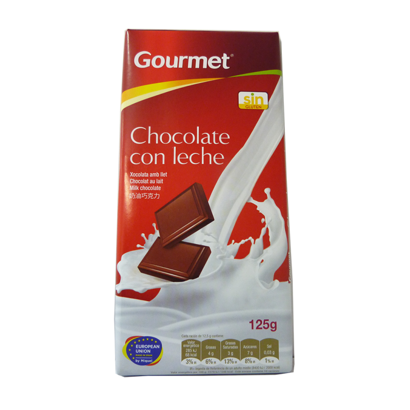 CHOCOLATE LECHE GOURMET 125G