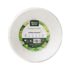 PLATO HONDO PACK-8 COMPOSTABLE