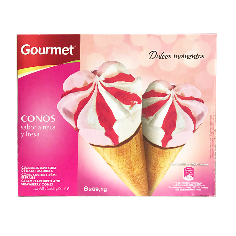 CONO NATA FRESA 6UD GOURMET