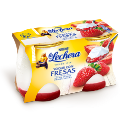 LECHERA CON FRESAS