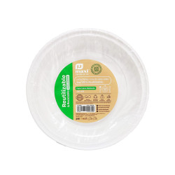 PLATO LLANO 22CM-100UDS MAXI