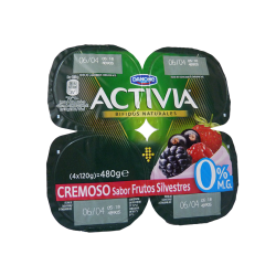 ACTIVIA 0% CREMOSO FRUTOS...