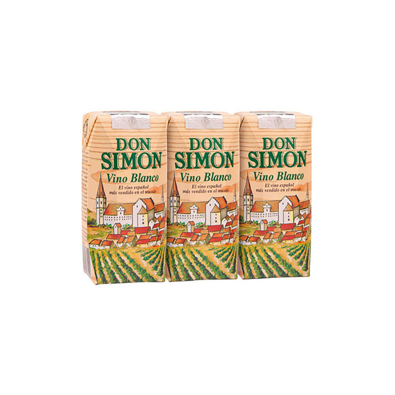 VINO DON SIMON MINI BRIK P-3 BLANCO
