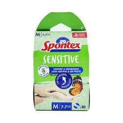 GUANTES LATEX M 10 UD. SPONTEX