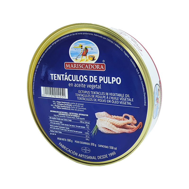 PULPO PATAS ACEITE MARISCADORA