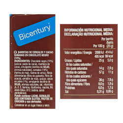 BICENTURY CHOC. NEGRO CEREALES
