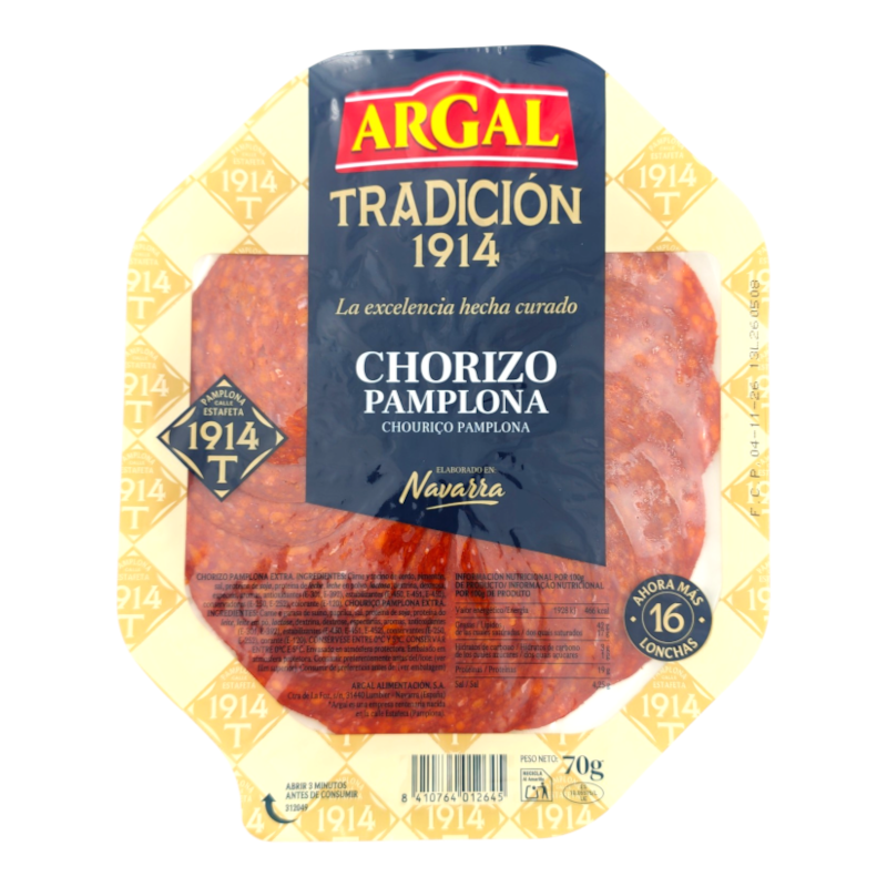 CHORIZO PAMPLONES 70 G ARGAL