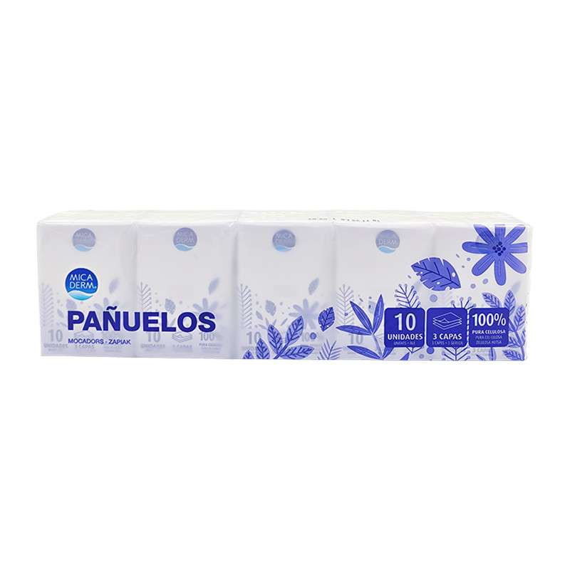 PAÑUELO MICADERM 10X10 MINI 3 CAPAS