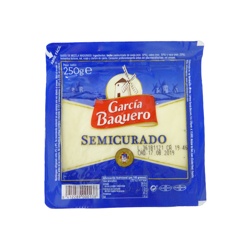 QUESO CUÑA G. BAQUERO SEMI 250G