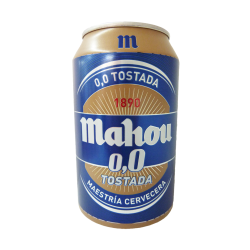 MAHOU 0,0 TOSTADA LATA 33CL